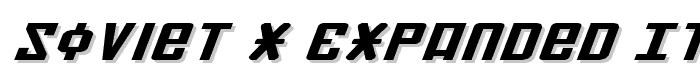 Soviet X-Expanded Italic font